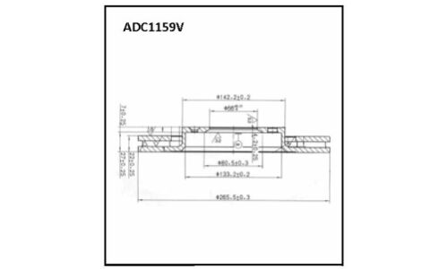 Диск тормозной Allies Nippon, передний, арт. ADC1159V