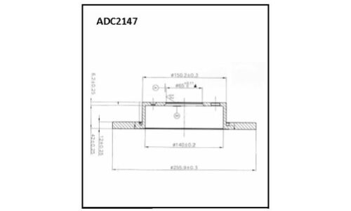Диск тормозной Allies Nippon, задний, арт. ADC2147