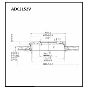 Диск тормозной Allies Nippon, задний, арт. ADC2152V
