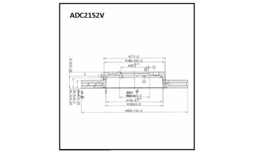 Диск тормозной Allies Nippon, задний, арт. ADC2152V