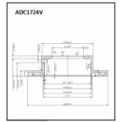 Диск тормозной вентилируемый | зад Allied Nippon, арт. ADC1724V