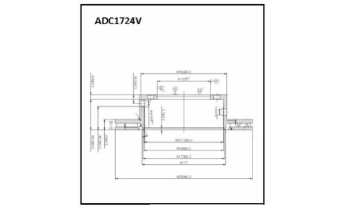 Диск тормозной вентилируемый | зад Allied Nippon, арт. ADC1724V