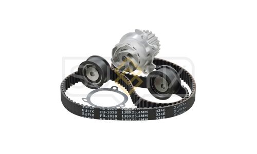 Комплект ремня ГРМ с водяным насосом LADA 2110-12 SUFIX, арт. FB-1008K