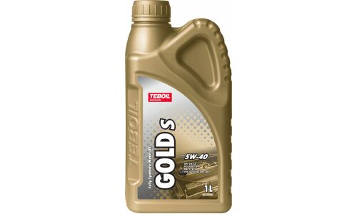 Масло моторное Teboil Gold S 5w40, синтетическое, API SN/CF, ACEA A3/B3/B4, универсальное, 1л, арт. 3468028