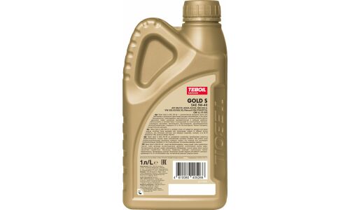 Масло моторное Teboil Gold S 5w40, синтетическое, API SN/CF, ACEA A3/B3/B4, универсальное, 1л, арт. 3468028