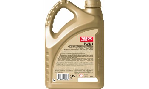 Масло трансмиссионное Teboil Fluid S, синтетическое, Dexron IIIH, для АКПП и ГУР, 4л, арт. 3566897