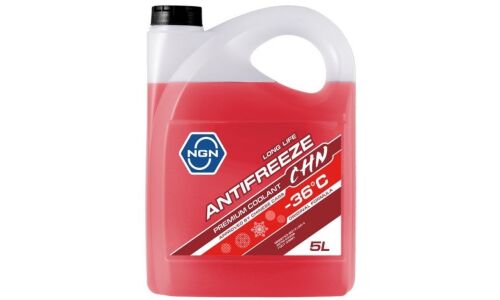 Антифриз NGN Long Life Antifreeze CHN, OAT, LEC-II, розовый, -36°C, 5л, арт. V172485950