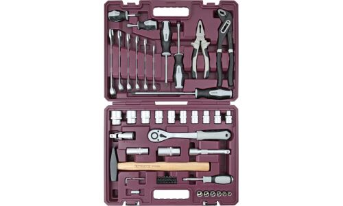 Набор инструментов Thorvik, под размеры 1/2, 1/4", комплект 77 предметов, арт. TS056