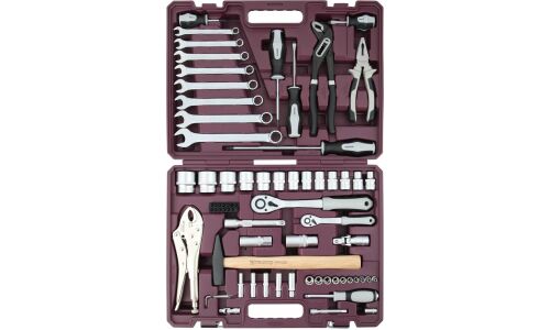 Набор инструментов Thorvik, под размеры 1/2, 1/4", комплект 72 предметов, арт. TS072