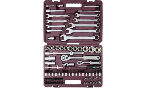 Набор инструментов Thorvik, под размеры 1/2, 1/4", комплект 82 предмета, арт. TS082