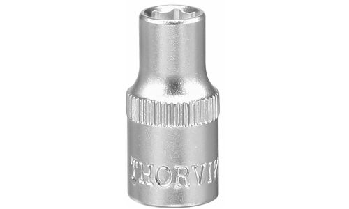 Головка торцевая Thorvik, короткая, 6-гранная, под квадрат 1/4", 6мм, арт. S11S11060