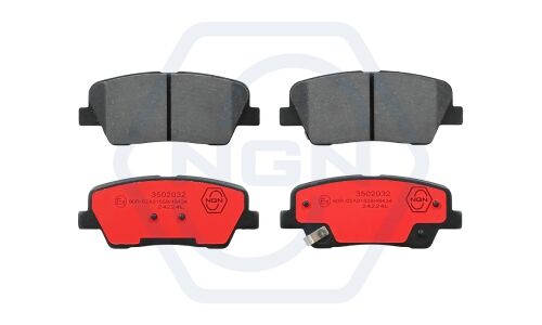 Колодки тормозные дисковые NGN, задние, комплект на ось (4 шт), арт. 3502032