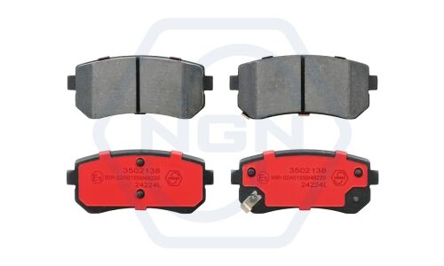 Колодки тормозные дисковые NGN, задние, комплект на ось (4 шт), арт. 3502138
