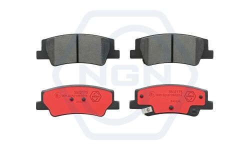 Колодки тормозные дисковые NGN, задние, комплект на ось (4 шт), арт. 3502175