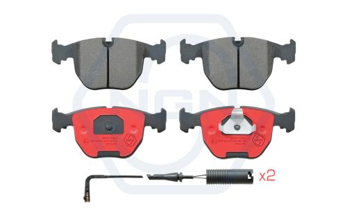 Колодки тормозные дисковые NGN, передние, комплект на ось (4 шт), арт. 3501591