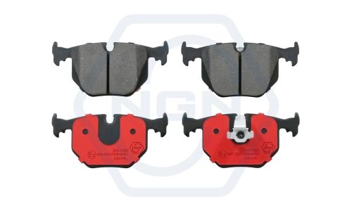 Колодки тормозные дисковые NGN, задние, комплект на ось (4 шт), арт. 3501590