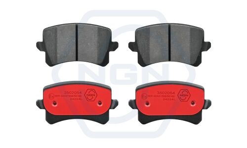 Колодки тормозные дисковые NGN, задние, комплект на ось (4 шт), арт. 3502054
