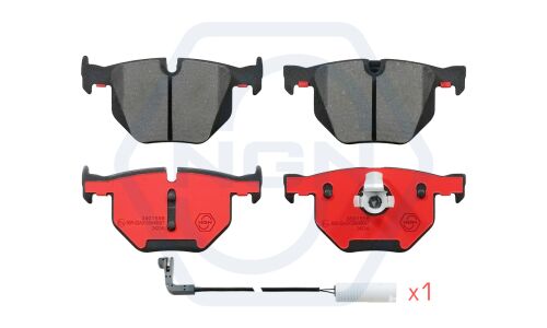 Колодки тормозные дисковые NGN, задние, комплект на ось (4 шт), арт. 3501556