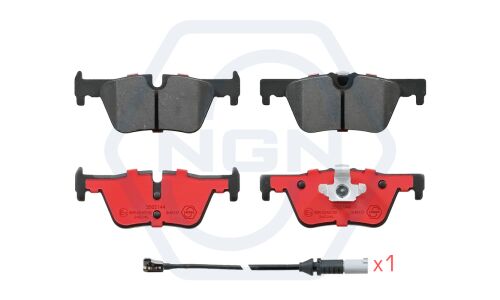 Колодки тормозные дисковые NGN, задние, комплект на ось (4 шт), арт. 3502144