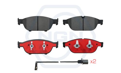 Колодки тормозные дисковые NGN, передние, комплект на ось (4 шт), арт. 3501312