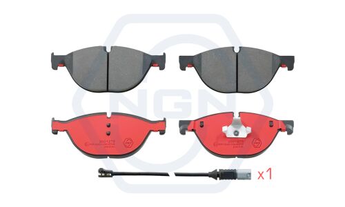 Колодки тормозные дисковые NGN, передние, комплект на ось (4 шт), арт. 3501278