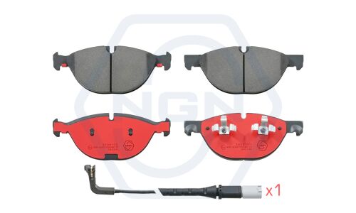 Колодки тормозные дисковые NGN, передние, комплект на ось (4 шт), арт. 3502100