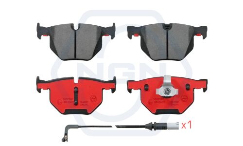 Колодки тормозные дисковые NGN, задние, комплект на ось (4 шт), арт. 3502587