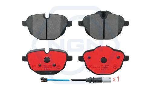 Колодки тормозные дисковые NGN, задние, комплект на ось (4 шт), арт. 3502098