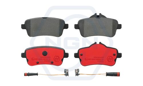 Колодки тормозные дисковые NGN, задние, комплект на ось (4 шт), арт. 3502000