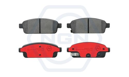 Колодки тормозные дисковые NGN, задние, комплект на ось (4 шт), арт. 3502142