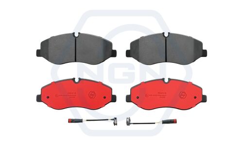 Колодки тормозные дисковые NGN, передние, комплект на ось (4 шт), арт. 3502518