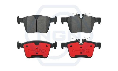 Колодки тормозные дисковые NGN, задние, комплект на ось (4 шт), арт. 3502451
