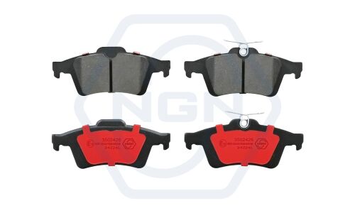 Колодки тормозные дисковые NGN, задние, комплект на ось (4 шт), арт. 3502426