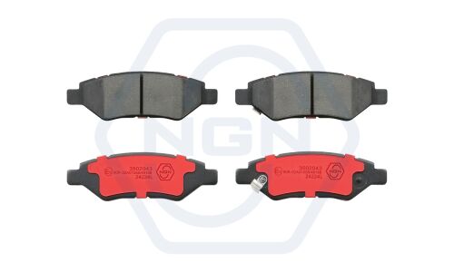 Колодки тормозные дисковые NGN, задние, комплект на ось (4 шт), арт. 3502043