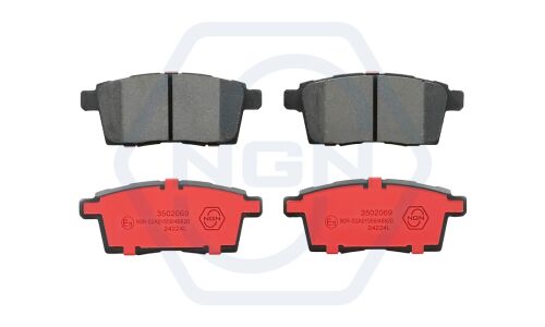 Колодки тормозные дисковые NGN, задние, комплект на ось (4 шт), арт. 3502069