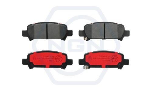 Колодки тормозные дисковые NGN, задние, комплект на ось (4 шт), арт. 3501836