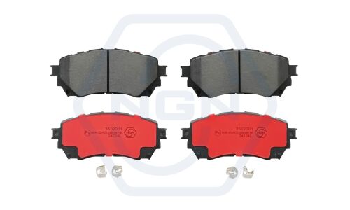 Колодки тормозные дисковые NGN, передние, комплект на ось (4 шт), арт. 3502001