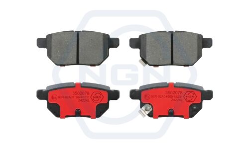 Колодки тормозные дисковые NGN, задние, комплект на ось (4 шт), арт. 3502078