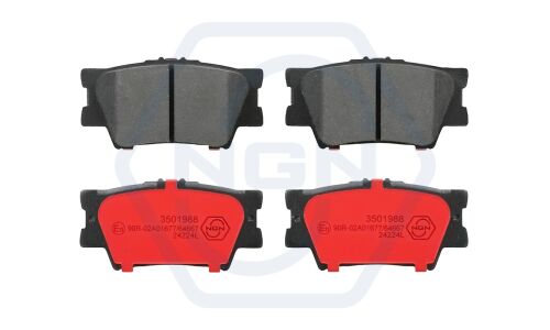 Колодки тормозные дисковые NGN, задние, комплект на ось (4 шт), арт. 3501988