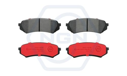 Колодки тормозные дисковые NGN, задние, комплект на ось (4 шт), арт. 3501838