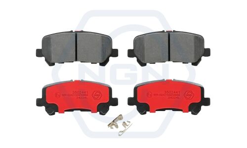 Колодки тормозные дисковые NGN, задние, комплект на ось (4 шт), арт. 3502441