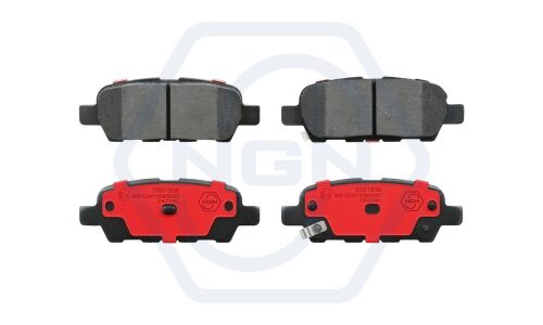 Колодки тормозные дисковые NGN, задние, комплект на ось (4 шт), арт. 3501936