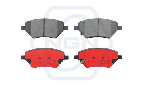 Колодки тормозные дисковые NGN, передние, комплект на ось (4 шт), арт. 3502298