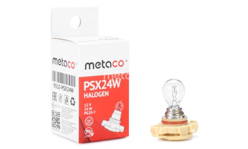 Лампа галогенная Metaco PSX24W (PG20/7, G18.5), 12В, Вт, 3200К, 1 шт, арт.  9510-PSX24W