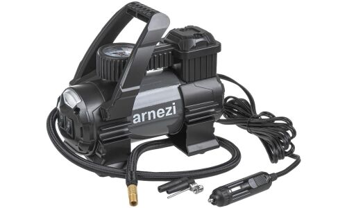 Компрессор автомобильный Arnezi Heavy Duty A35, 12В, 14А, 180Вт, 35л/мин, 10атм, шланг 70см, с фонариком, насадками и сумкой, арт. A0302002