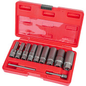 Набор головок (экстракторов) для поврежденных гаек и болтов 11 пр., глубокие ARNEZI, арт. R5304011