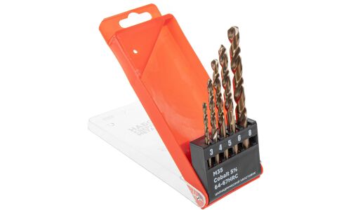 Набор сверл по металлу 5 шт. Cobalt 5% (d 3,4,5,6,8 мм ) ARNEZI, арт. R5203105