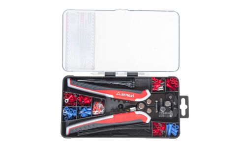 Набор наконечников и клемм со стриппером универсальный 201пр. ARNEZI, арт. R6041102
