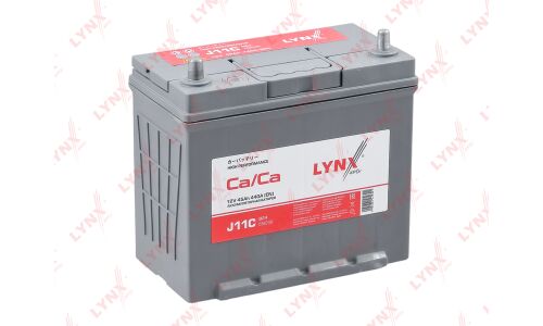 Аккумулятор LYNXauto 55B24R, 45Ач, CCA 440А, необслуживаемый, арт. J11C