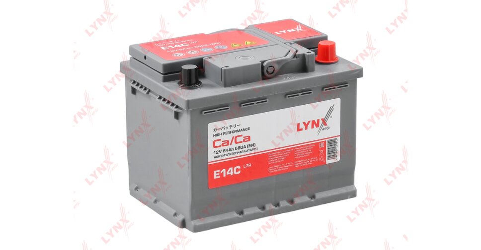 Аккумулятор LYNXauto LN2/L2 L, 64Ач, CCA 580A, необслуживаемый, арт ...